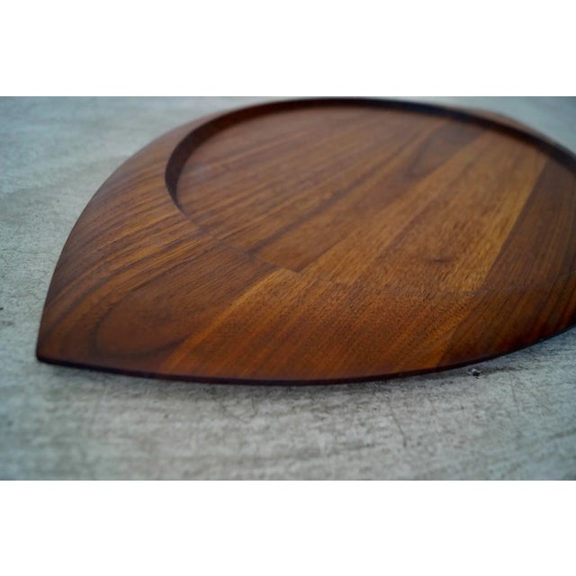 1960's Mid-Century Danish Modern Solid Walnut Tray For Sale - Image 11 of 13