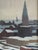 1970 Modernist 'Winter Skyline' Vintage Swedish Cityscape Oil Painting, Framed For Sale - Image 10 of 12
