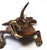 Michael Storey Artist/Signed Handcrafted bronze lizard sculpture features a striking marbled brown and tan patina with...