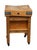 Wood Butcher's Chopping Block Table With Through Drawer on Casters From England For Sale - Image 7 of 9