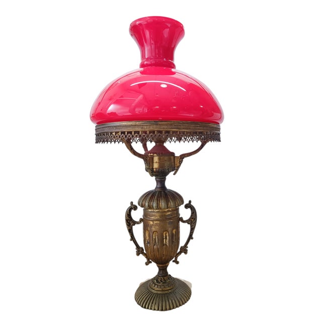 1920s Large Art Nouveau Library Lamp, 1920s For Sale - Image 5 of 8