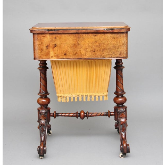 19th Century Burr Walnut Games Table, 1860s For Sale - Image 13 of 17