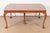 Wood Romweber Chippendale Burl Wood Extension Dining Table, Newly Refinished For Sale - Image 7 of 14