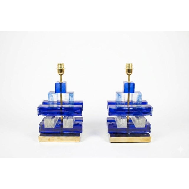 Early 21st Century Murano Glass Lamps, 2010s, Set of 2 For Sale - Image 5 of 5