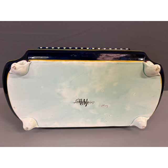 Antique Sarreguemines Earthenware Planter, 1890s For Sale - Image 3 of 12