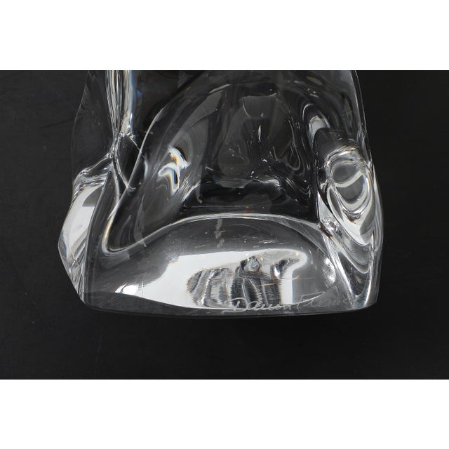 1970's Daum France Crystal Glass Candle Holders - A Pair For Sale - Image 12 of 12