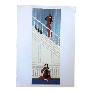 Vintage Signed/Titled Will Barnet Lithograph - "White Stairway" For Sale