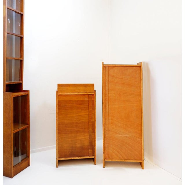 Tall Mid-Century Glazed Bookcase, 1960s For Sale - Image 9 of 15