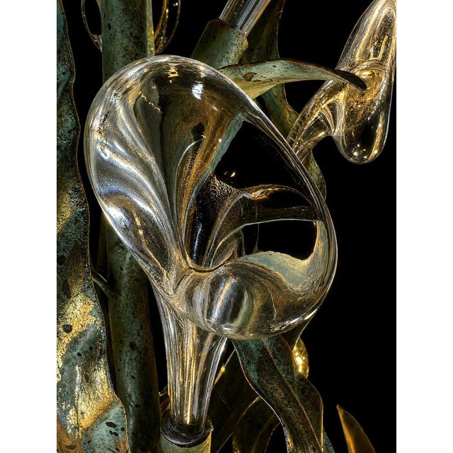 Murano Glass Flowers Chandelier, 1990 For Sale - Image 12 of 15