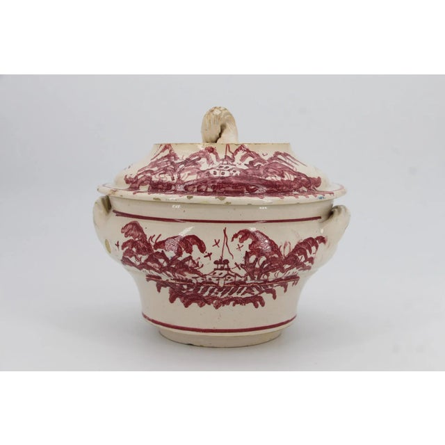 A lovely 19th Century Portuguese Earthenware Small Covered Tureen Depicting a House. Date: 19th Century. Country:...