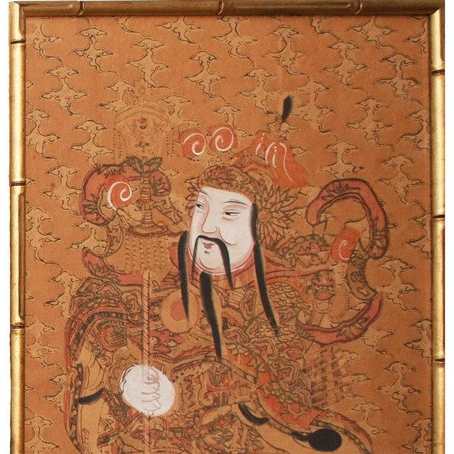 Wood C. 1900-1940s Japanese Kabuki Actors Watercolor Paintings - A Pair For Sale - Image 7 of 12
