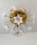 Glass Murano Style Flush Mount Light Pink Flower Ceiling Light Glass Chandelier For Sale - Image 7 of 14