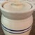Vintage Signed Marshal Pottery Stoneware Crock Jar and Lid With Double Cobalt Stripes For Sale - Image 4 of 12