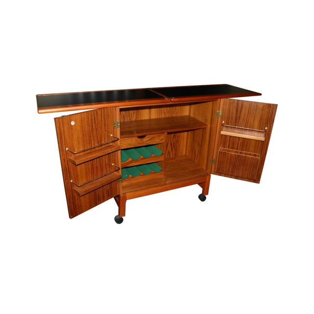 Mid Century Modern Rolling Bar by Brucksbro Mellemstrand