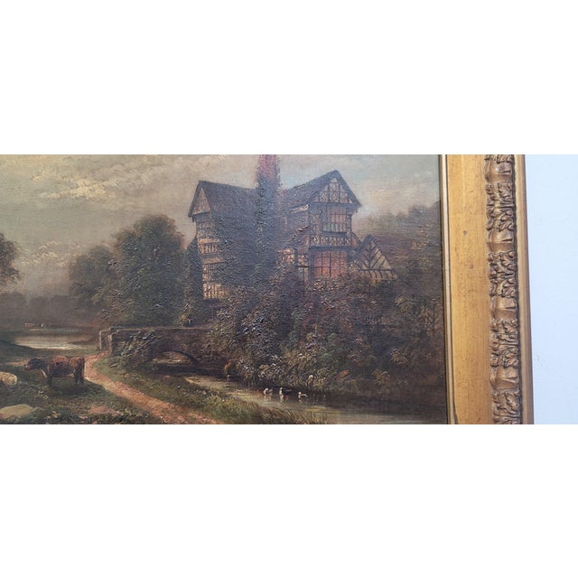 This antique 19th-century landscape oil painting by William Yale is a beautiful piece with historical value. Signed by the...
