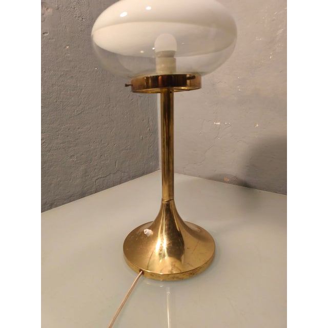 White Vintage Table Lamp by Roberto Pamio Gill for Leucos, 1960s For Sale - Image 8 of 10
