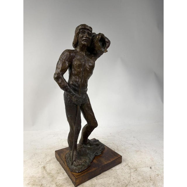 Hand-Worked Bronze Sculpture, 1940s For Sale - Image 12 of 16
