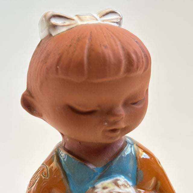 Mid Century Japanese Pottery Girl by Uctci For Sale - Image 4 of 10