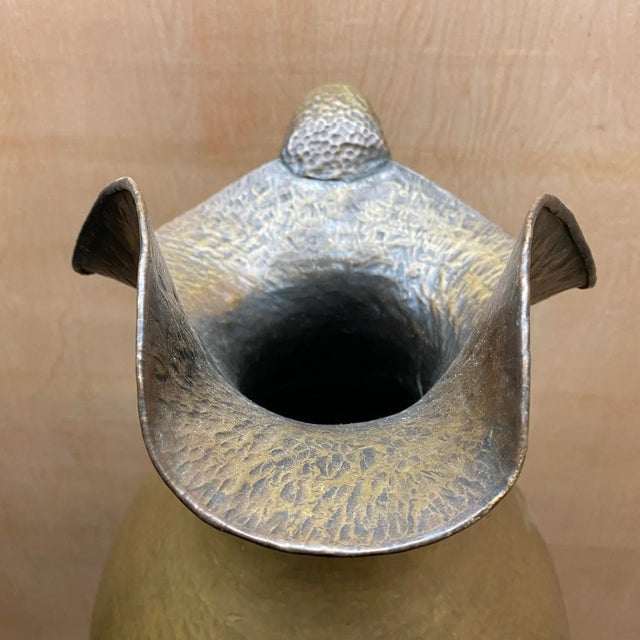 Early 20th Century Large Scale Egidio Casagrande Brass Pitcher For Sale - Image 11 of 15