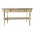Italian Vintage Two- Tier Console Hall Sofa Table With Travertine Marble Top For Sale