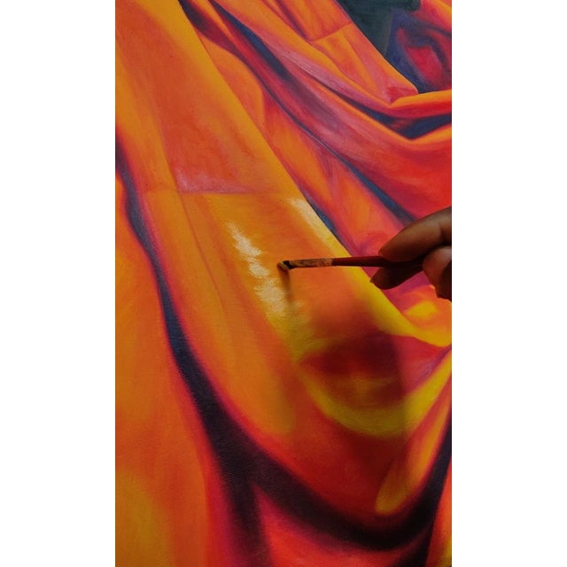 Contemporary "Sanctuary Ii", Oil on Canvas Painting by Franklin Igwenagu For Sale - Image 3 of 6