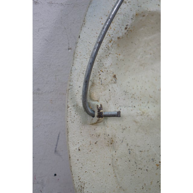 White Cast Iron Neoclassical East Wind Goddess Bas Relief Cameo Wall Plaque 13" For Sale - Image 8 of 9