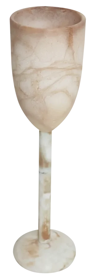 Alabaster Table Lamp in the shape of a Chalice, 1980s