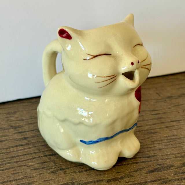 1950s 1950s Mid-Century Modern Shawnee Pottery Puss 'N Boots Creamer Mini Pitcher For Sale - Image 5 of 9