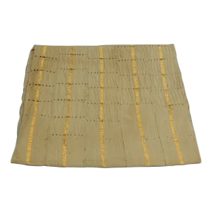 Vintage Tan and Gold African Woven Textile Fragment