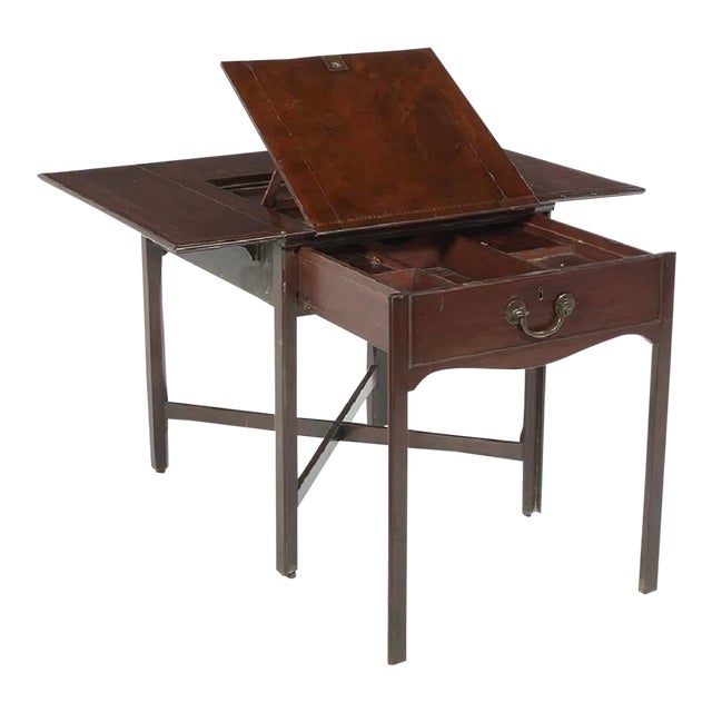 18th Century Georgian Period Mahogany Architects Table For Sale