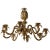 Gold 1970s Vintage Brass Pineapple Chandelier For Sale - Image 8 of 8