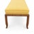 Mid Century Modern Walnut Bench Yellow Chenille For Sale - Image 4 of 4