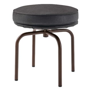 LC8 Outdoor Stool in Steel & Leather by Charlotte Perriand for Cassina For Sale