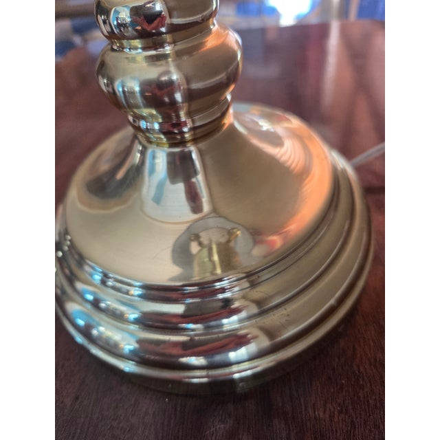 Late 20th Century Brass Bouillotte Style Candelabra Table Lamp For Sale In Indianapolis - Image 6 of 15