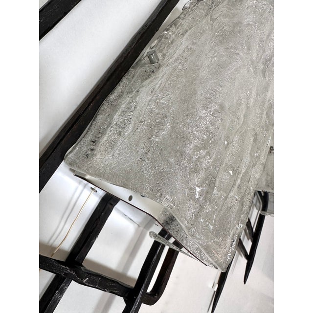 Large Brutalist Wrought Iron and Glass Sculptural Wall Lamps from Honsel-Leuchten, West Germany 1960s, Set of 2 For Sale - Image 18 of 18