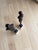 Mid-Century Modern Vintage Brutalust Global Views Giacometti Style Male & Female Figural Sculptures on Marble Bases — Pair For Sale - Image 3 of 6