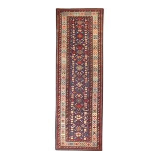 Zabihi Collection Antique Caucasian Kuba 19th Century Wide Runner - 3'11" x 12'1" For Sale