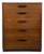 Henredon Circa 60' Mid-Century Modern Walnut Highboy Dresser For Sale