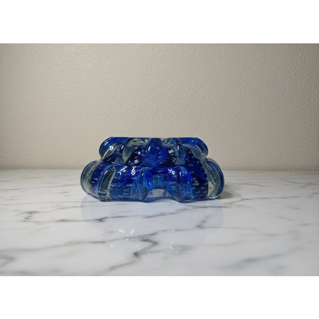 Mid-Century Modern Bullicante Murano Glass Ashtray from Manifattura Di Murano, 1970s For Sale - Image 3 of 7