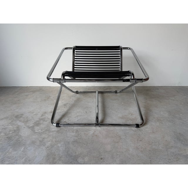 Metal Ron Arad for "One Off " Chrome Rocking Chair, England For Sale - Image 7 of 12