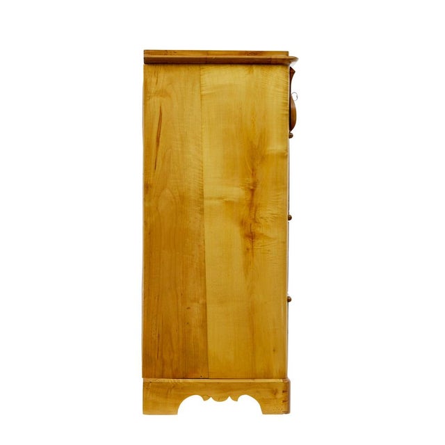 19th century Swedish birch chest of drawers circa 1884. Good quality chest of drawers that was easy to date as it was...