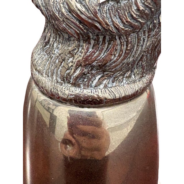 Silver Vintage Gucci Silver-Tone Wild Boar Head Stirrup Cup For Sale - Image 8 of 8