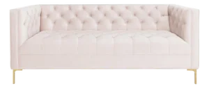 Vydia Tufted Sofa - Blush / Gold