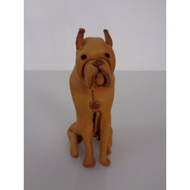 Brown Handmade Leather Boxer Dog from Deru Wiesbaden, Germany, 1960s For Sale - Image 8 of 18