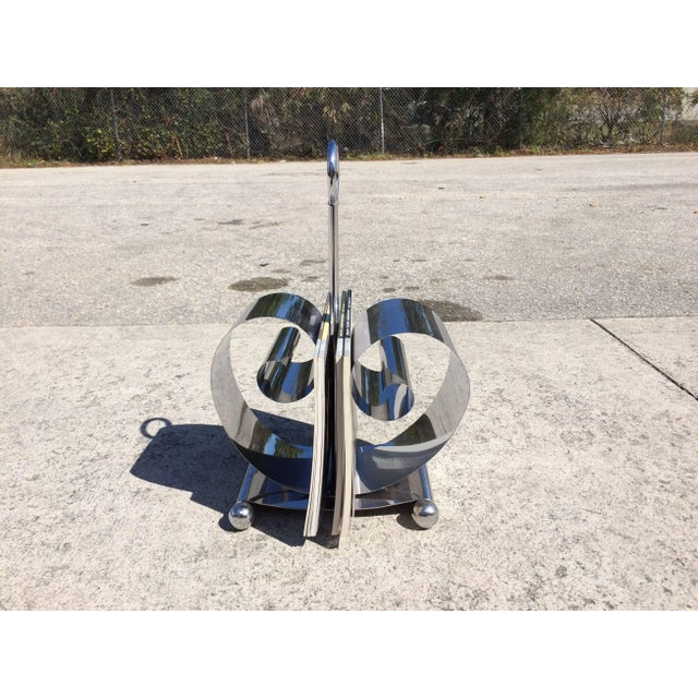 Norman Bel Geddes 1930s Norman Bel Geddes Art Deco Magazine Rack For Sale - Image 4 of 11