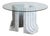 Dining Table with White Marble Columns, attributed to Carlo Scarpa, Italy, 1970 For Sale