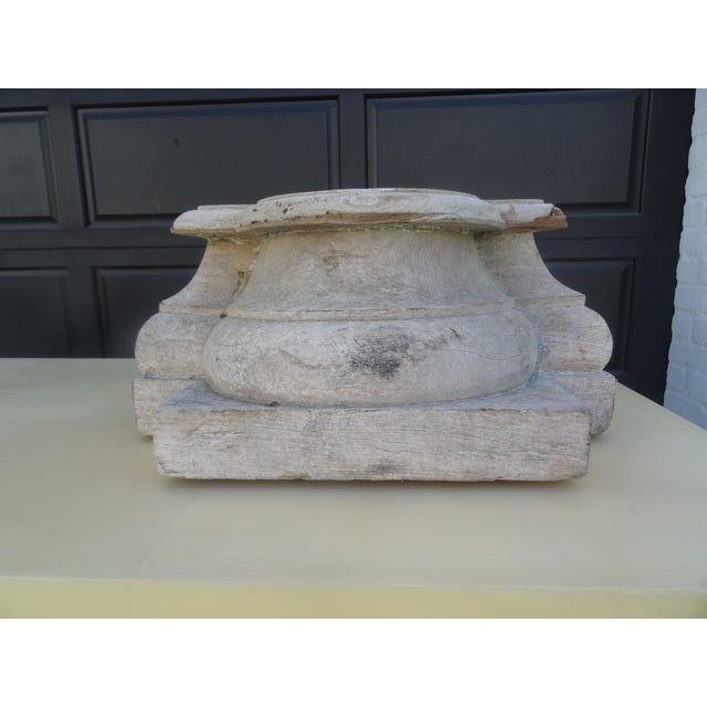 Wood 19th Century Architectual Wood Capital For Sale - Image 7 of 7