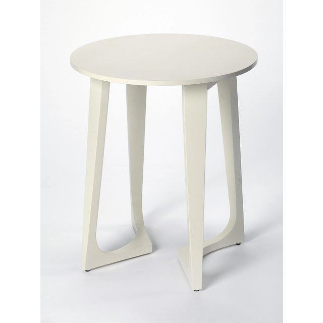 2020s Devin Accent Table, White For Sale - Image 5 of 5