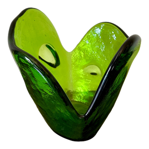 1960s Green Blenko Glass Vase