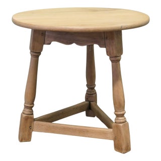 Small English Oak Cricket Table, 1920s For Sale